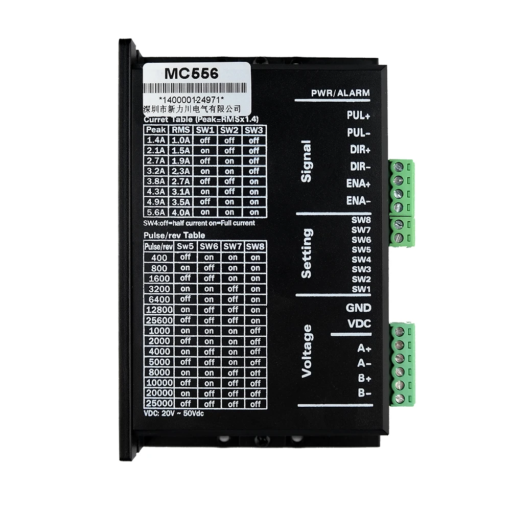 Lichuan cheap motor stepper driver 5.6A MC556E Match for 2 Phase nema 23 nema 24 stepper motor driver replace DM556