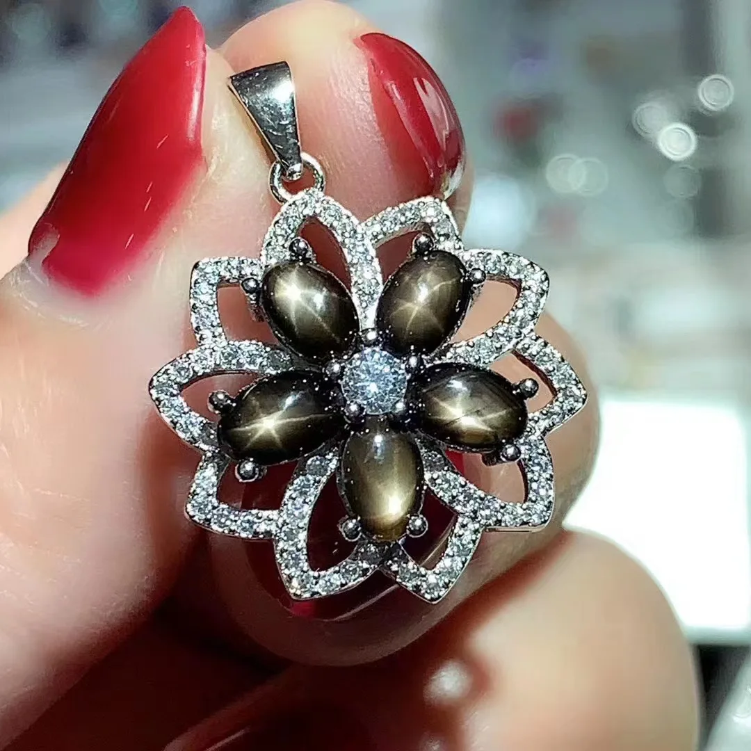 High Quality Fashion 925 Sterling Silver Dubai Earrings Natural Sapphire Jewellery Jewelry Sets For Women