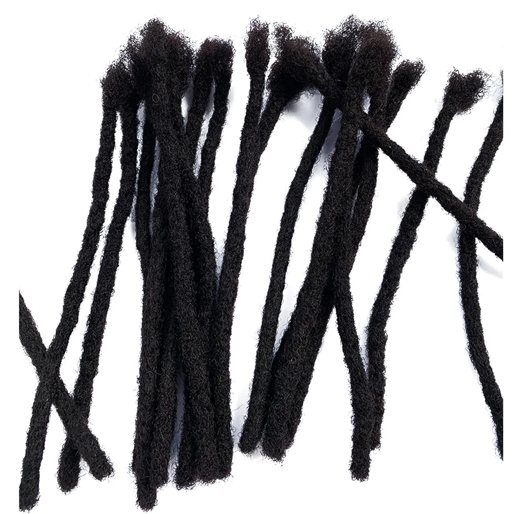 Wholesale 100% Human Hair Dreadlocks Handmade 1cm big  width Medium Single loc