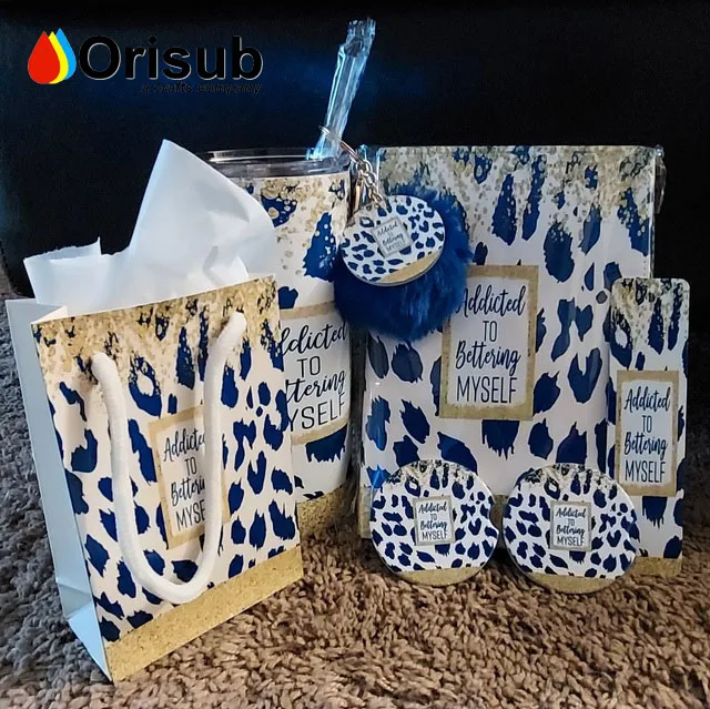 A3, A4, A5, A6 Personalized paper tote gift bags blanks plain white gift paper bags for sublimation