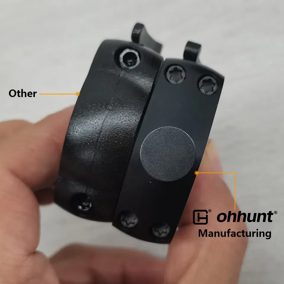 Ohhunt Optics Accessories CNC Machining Smooth Surface 20mm Base Med QD Steel 30mm Scope Rings Mount