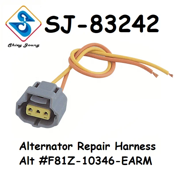 F81Z 10346 EARM 2 Way Alternator Repair Connector Wire Harness 2 Pin Auto Wire Harness Alternator Plug