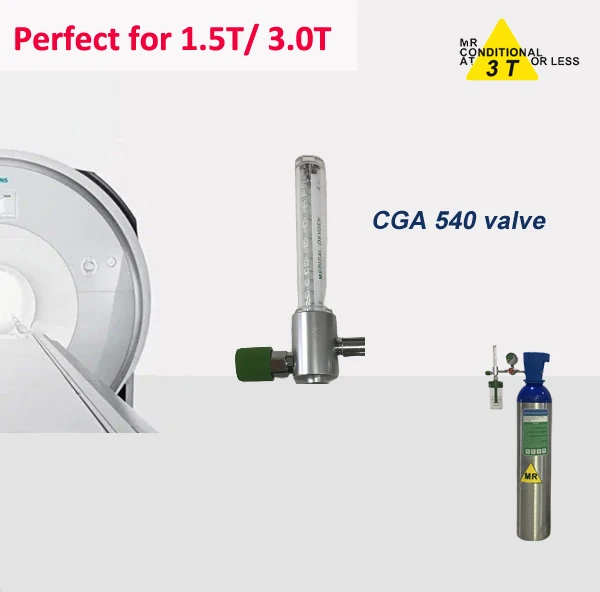 MRI Compatible Oxygen Flowmeter with CGA540 valve/ match MRI oxygen cylidner / for 1.5T and 3.0T MR scanner
