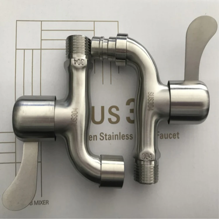 Cheap price wall mounted stainless steel 304 bib cock brushed nickel wash machine bibcock tap