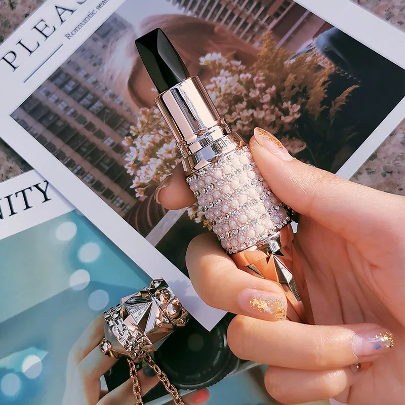 Tricolor lipstick matte soft mist rotten tomato cow blood color moisturizing lipstick