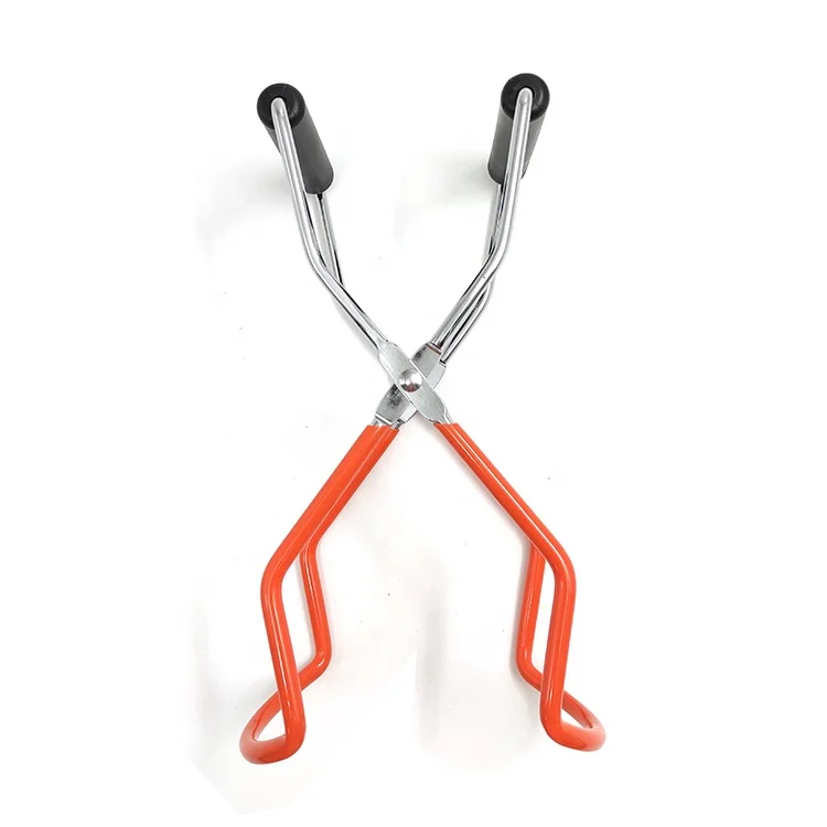 Stainless Steel Canning Jar Lifter Tongs and Canning Funnel with Safe and Secure Grip for Wide-Mouth and Regular Jars