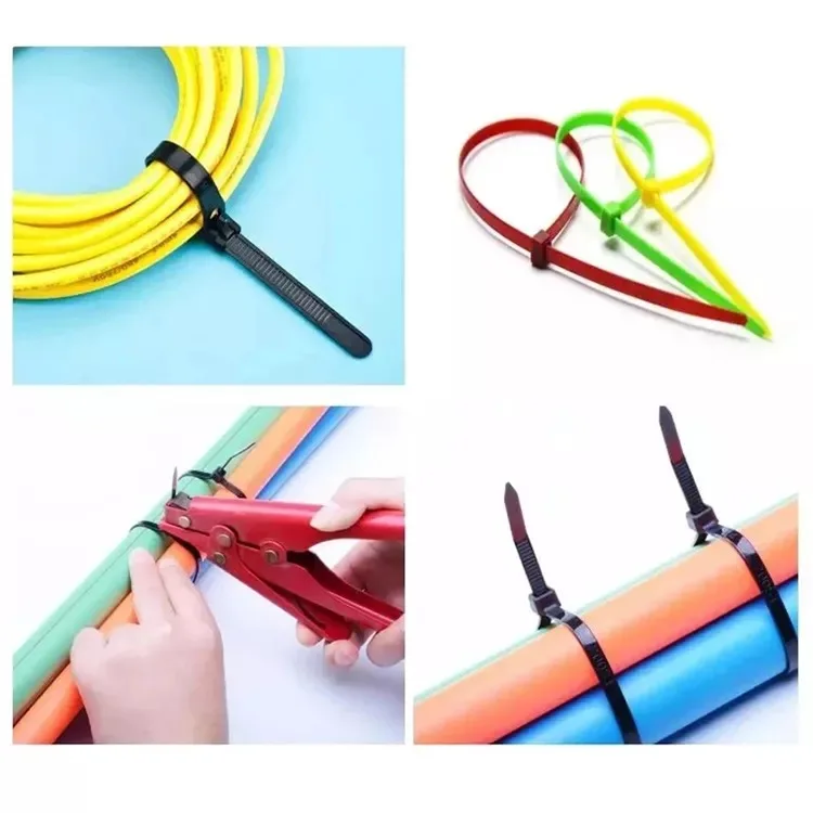 2.7x250mm Ali Baba Suppliers Industrial Safety Electric Cable Twist Nylon Soft Cable Tie Colored