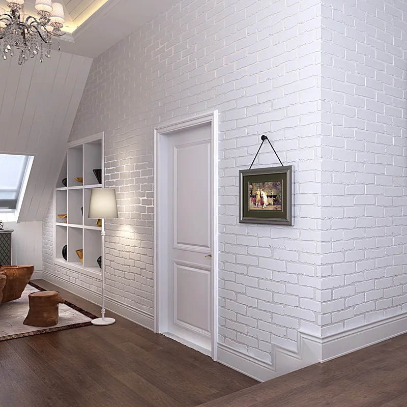 Modern simple brick non-woven wallpaper brick retro nostalgic wallpaper restaurant restaurant project thickened wallpaper