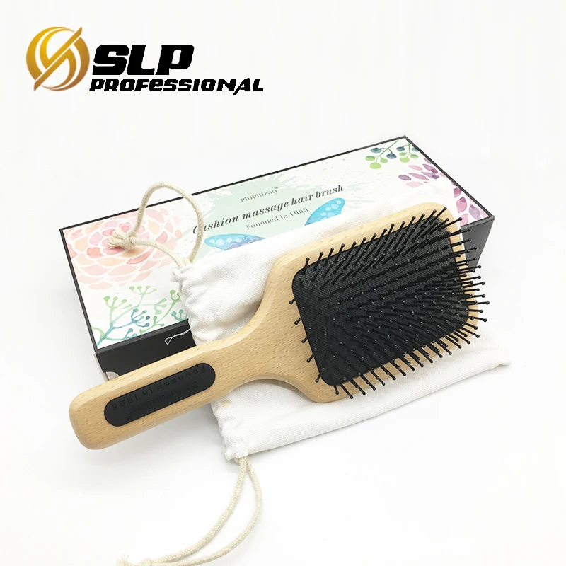 Large paddle Wooden hair brush Vanda type wooden hair brush for Scalp Massage Anti-static No Hair Tangle