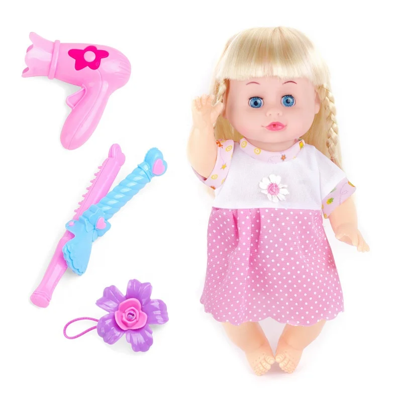 Role pretend play toys girl doll beauty play set realistic baby dolls for kids with IC function