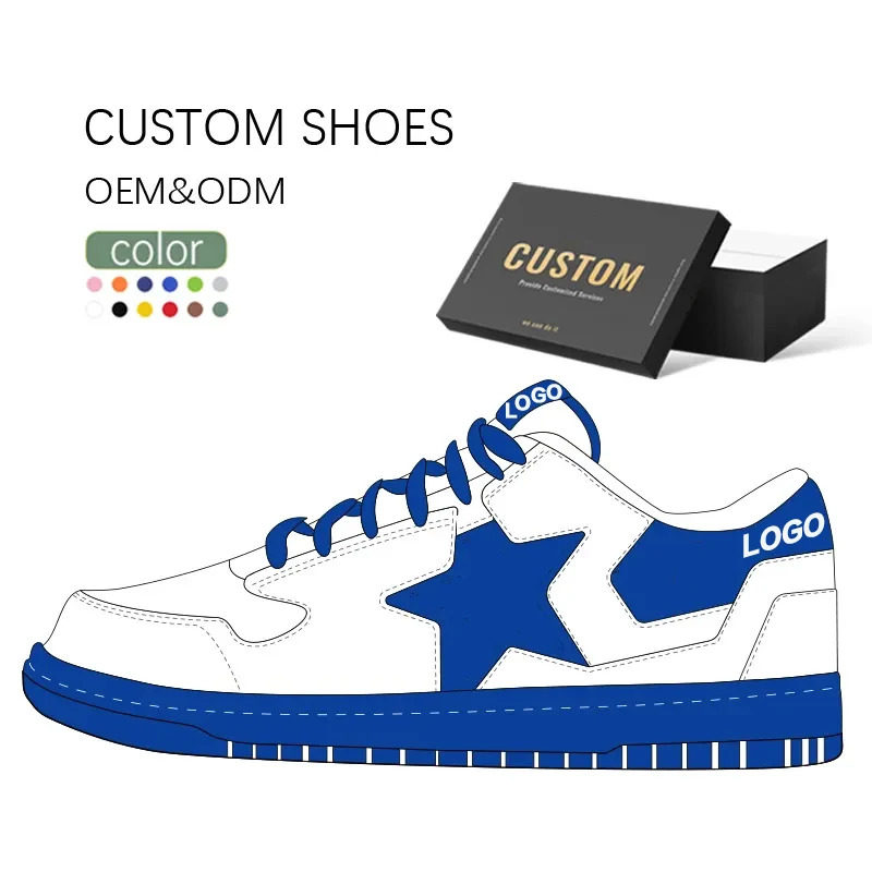 Custom Luxury Brand Logo Men Women Skateboard Shoes Manufacturer Casual Leather Sneakers Trendy Low Top Custom Sb Shoes