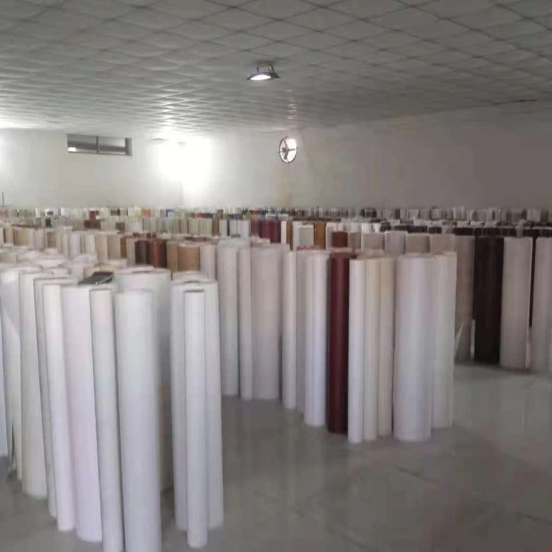 Embossing process high gloss of PVC heat shrinkable film for mdf