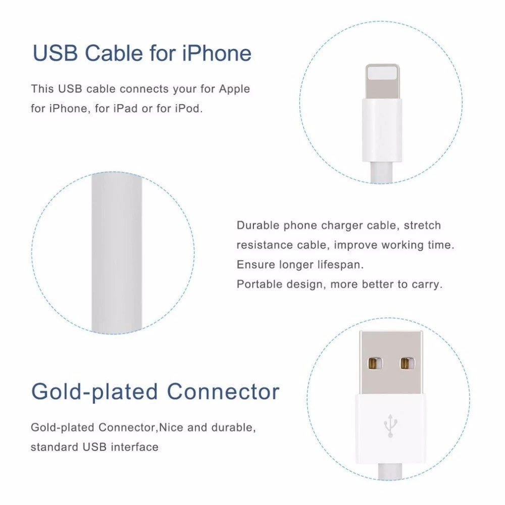  Высококачественный Usb-кабель для передачи данных 1 м 2 3 оригинальный зарядный кабель Iphone 12 зарядное