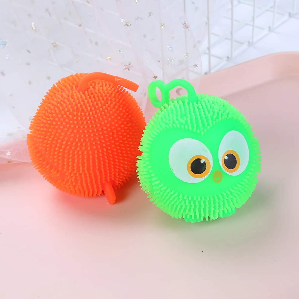 Пластиковые игрушки для детей Rainbow Koosh из ТПР, большой глаз, птица, шесть цветов, воздушный резиновый шар