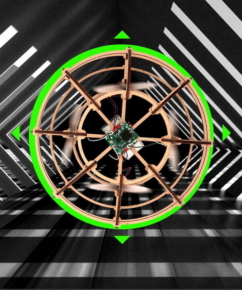 Wooden DIY RC Drone parts assembly accessories Kit Educational Dron Toys Ball Drone for Kids Student Education Programming