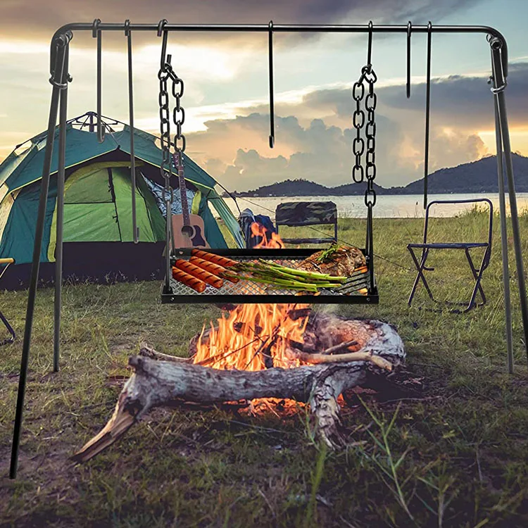 Heavy Duty Outdoor Large Portable Trolley Barrel Smoker Charcoal BBQ Grill with Offset Smoker