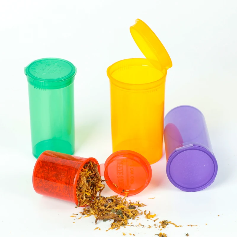 Wholesale Cheap 5dr/6 Dr/13dr/19 dram /30dr/60dr/90dr Pop Top Vial plastic Custom Child Safety Containers Bottles