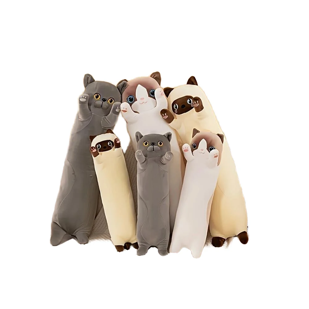 Long Cat Plush Toys Strip Clip Legs Doll Pillow Girls Sleep Toy Cuddle Lazy With Sleeping