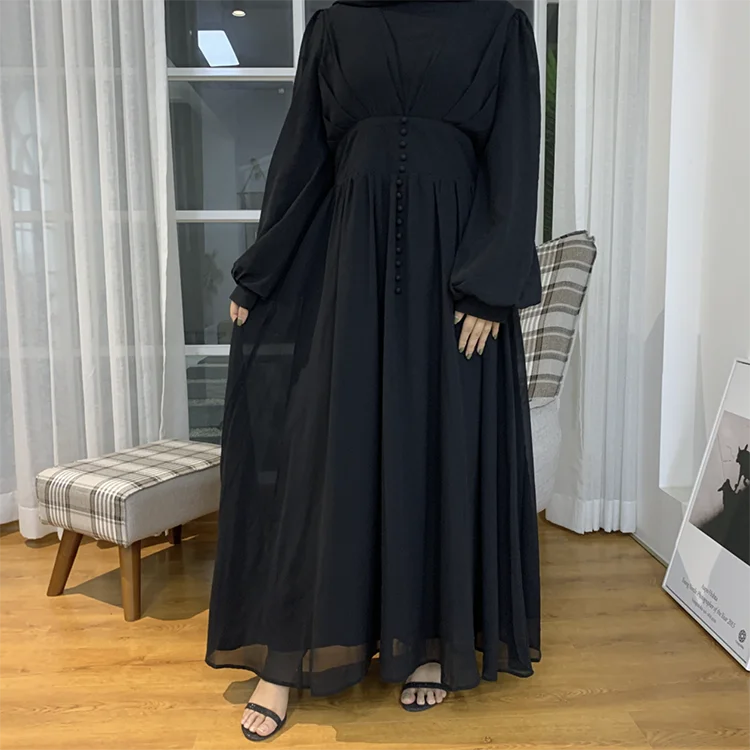 Hot selling long dress muslim islamic clothing chiffon fabric maxi dress ladies muslim women dress