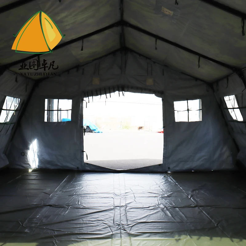 Whole Sale Heavy duty canvas tent green color big space Large Waterproof Bracket Tent Outdoor Camping Quality Camouflage  Tent