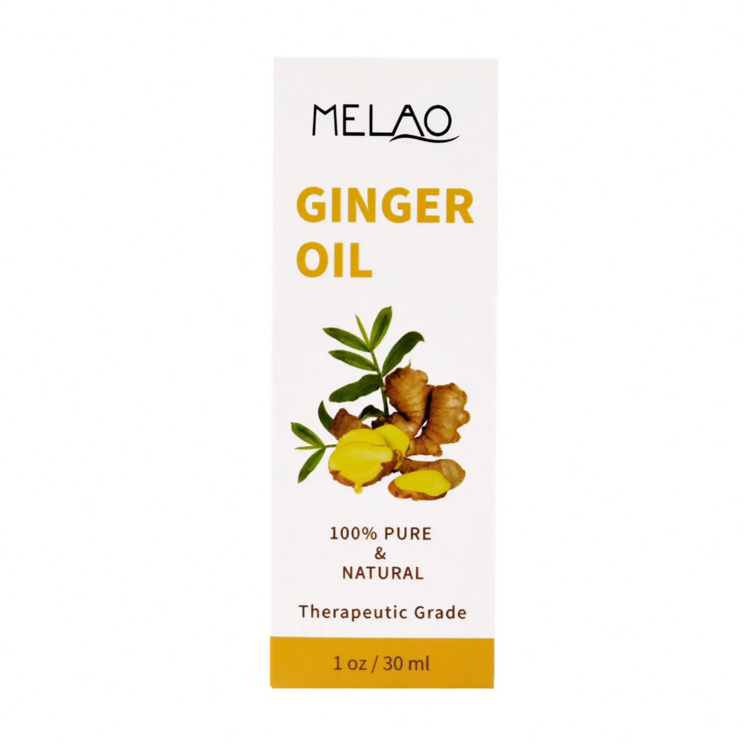 MELAO 30ml Ginger Essential oil Ginger Fever Essential Oil Meridian Nassage Oil Push Back  Relieve Stress