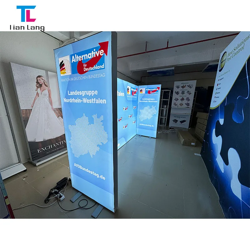 Wholesale Quick Setup 10x20ft Pop Up Backlit Backdrop SEG Trade Show Display Stand Exhibition Equipment Advertising Lighting Box