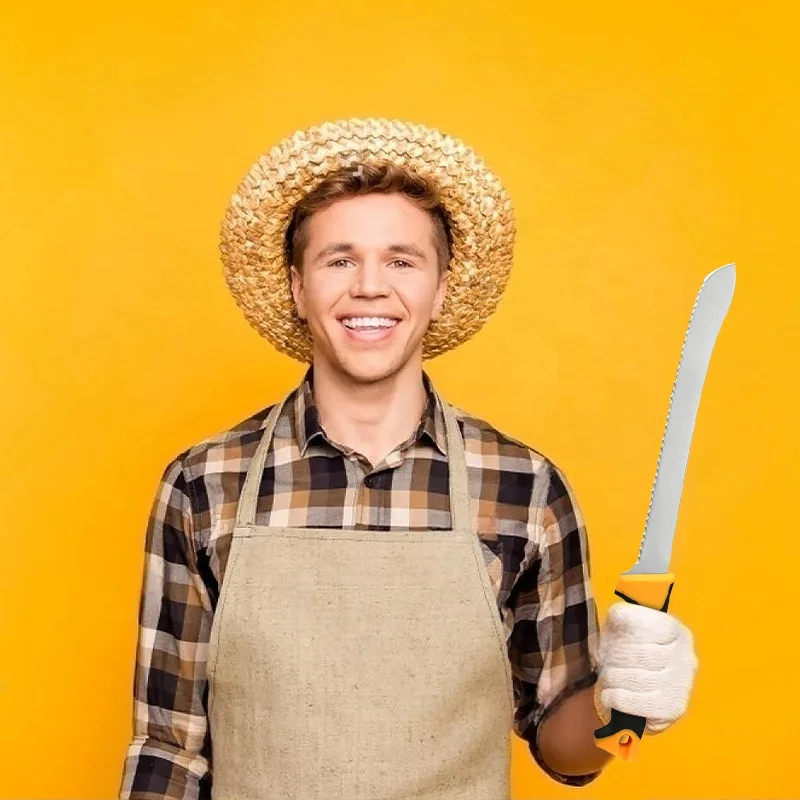 Customized Insulated Cotton Cutter Rock Wool Pruning Saw Serrated Mineral Wool Blade Knife For Gardening