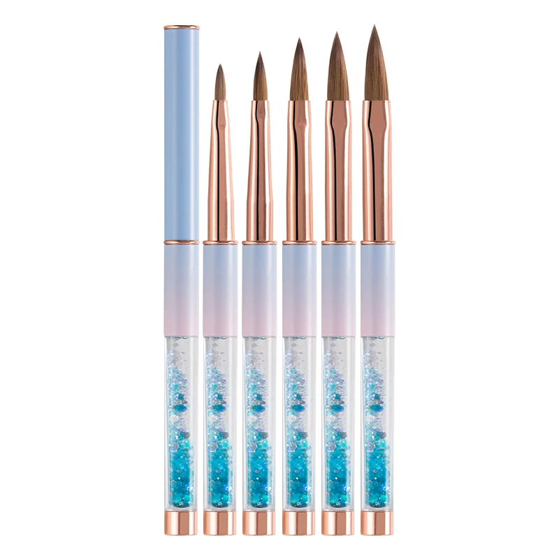 Top Quality Blue powder gradient coral quicksand liquid rod  supports customised