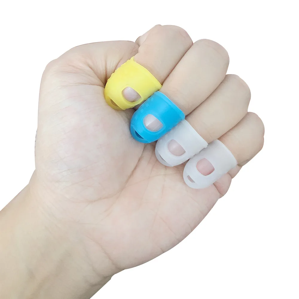 Custom Silicone Finger Fingertip Protectors for Beginners Starters Non Slip Silica gel Fingers Gloves