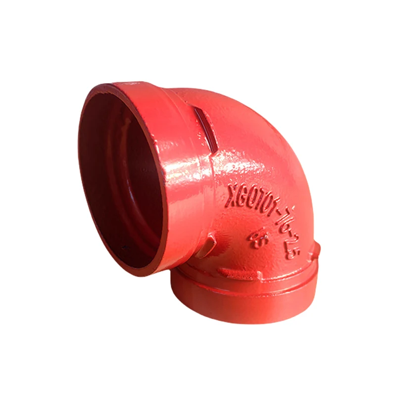 Factory Wholesale Groove Pipe Fittings Ductile Iron Material FM UL 90° Elbow For Fire Protection