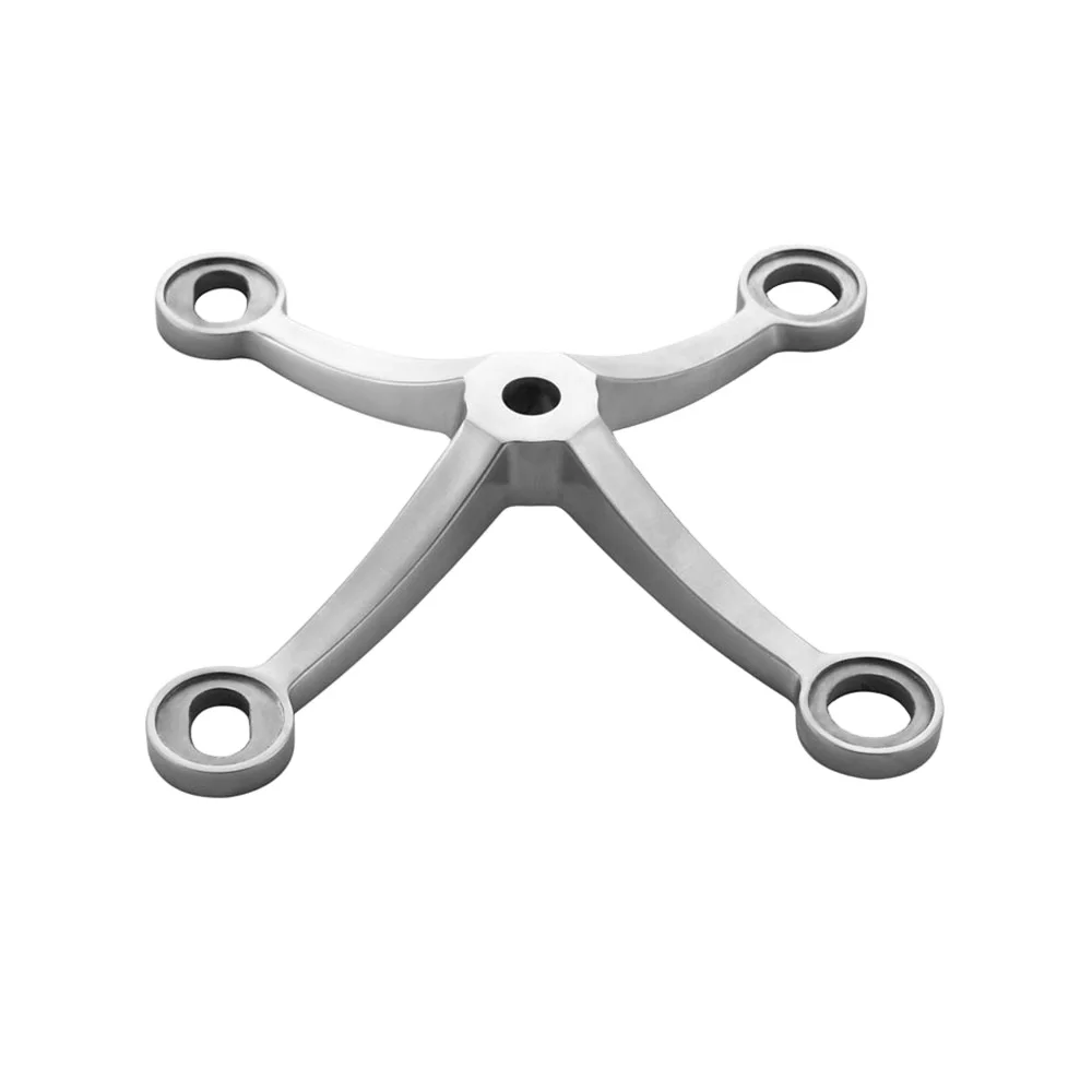 China Factory Stainless Steel Glass Balustrade Canopy Spider 4 Routel Connector Fittings
