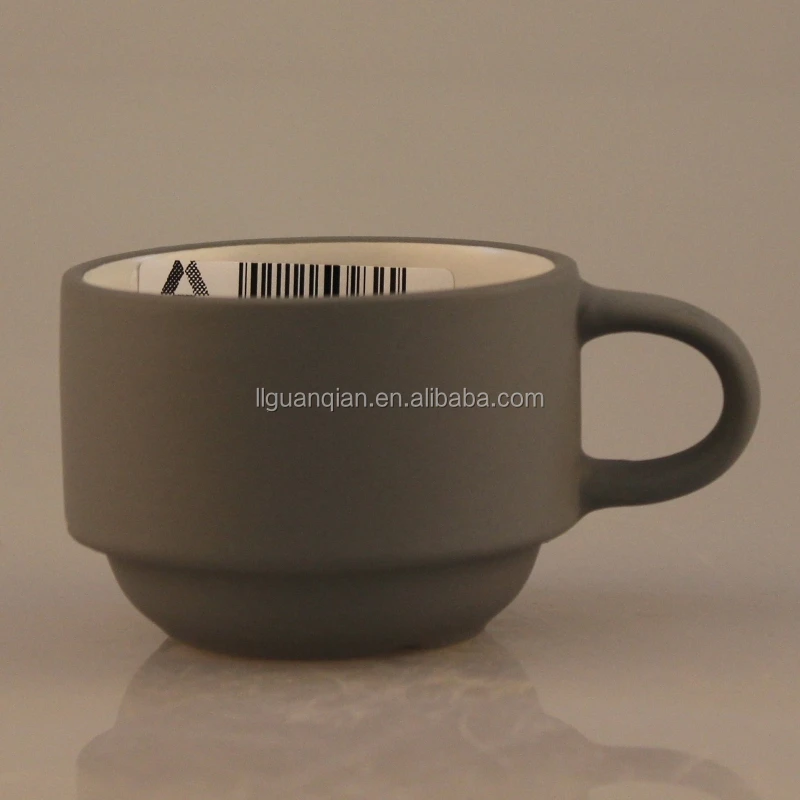 custom stackable porcelain mug cup set with stand for home use