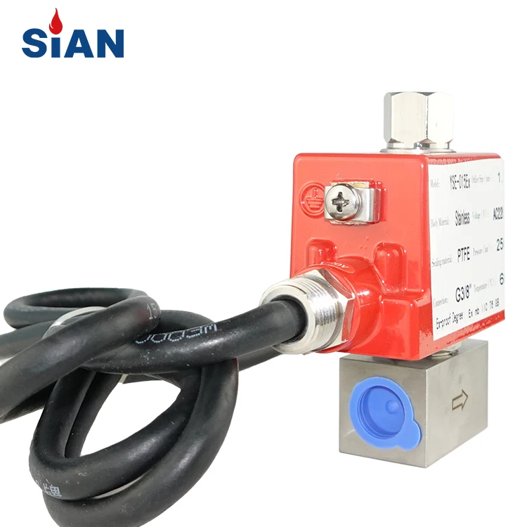 SiAN Customized Factory Supply AC22 2 Way Solenoid Valve 3/8' Explosion Proof Solenoid Valve 250Bar  Direct Solenoid Valve Gas