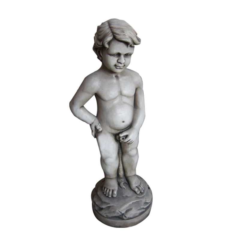 White Marble Stone Little Angel Baby Child Sculpture for exterior decoration