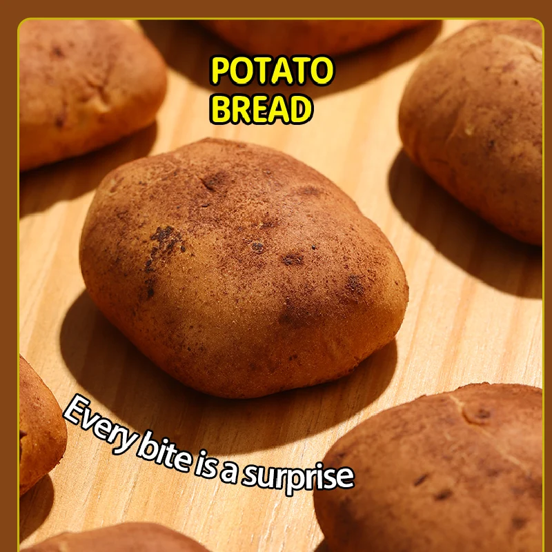 Wholesale Wheat Flour Bread Soft Sweet Tasting Sandwich Potato Shaped Bun Cake Trans Fatty Acid Free Salad Dressing Dim Sum