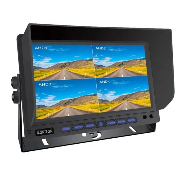 7-дюймовый автобусный фургон автомобильный Грузовик Hd Ahd цифровой Hdmi Vga экран 4 Сплит канала Quad Tft ЖК-монитор с записью