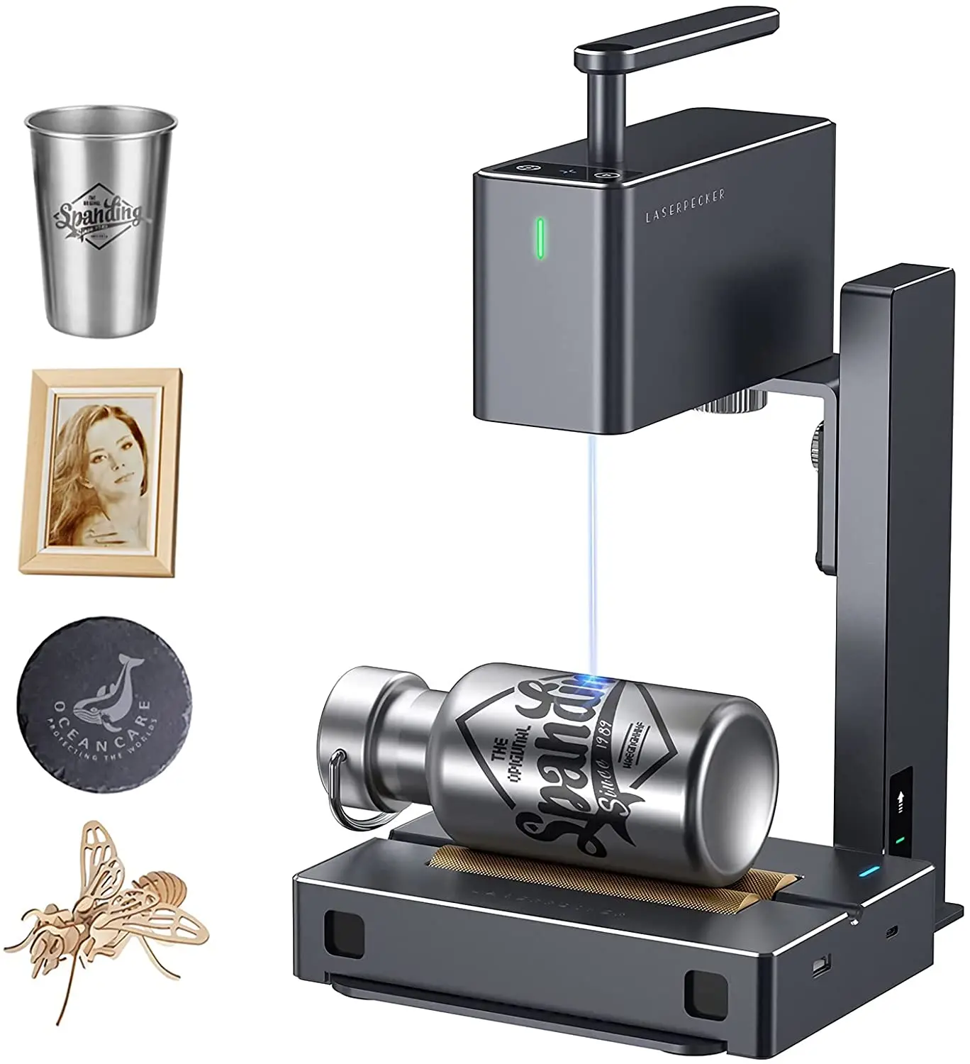 portable laser engraver Laserpecker L2 Engraving Leather Wood Painted Metal 304 stainless steel diy lazer grave machine