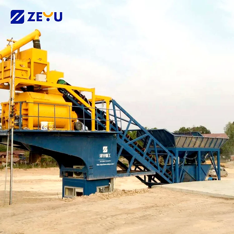China ZEYU Hot Sale YHZS35 Concrete Mobile Mixing Plant Ready Mixed Precast Concrete Mobile Batching Plant