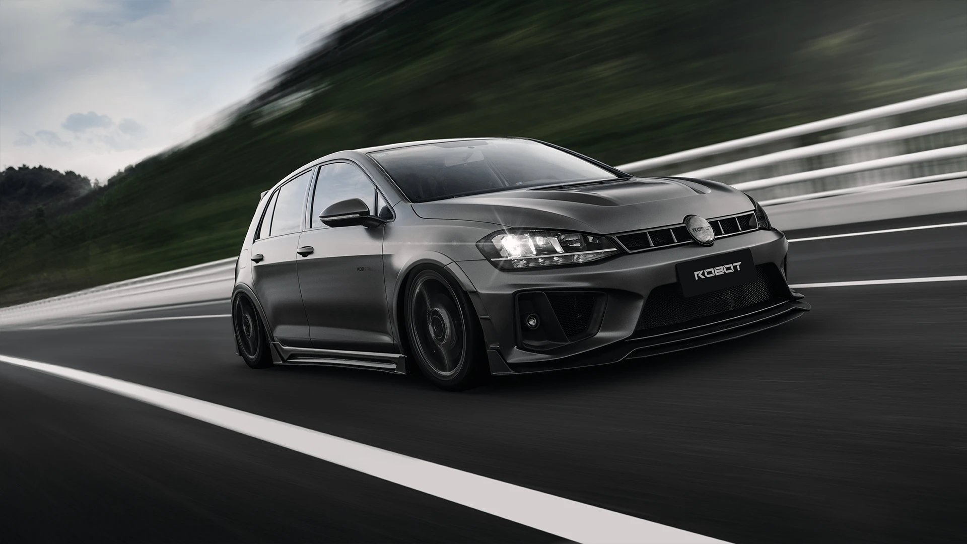 Высококачественный обвес Runde для 2018-2022 Volkswagen Golf7 Модернизированный робот широкий FRP/CF спойлер на капоте переднего бампера