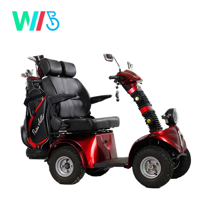 Outdoor 4-Wheel 2-Person Elderly Electric Scooter 2000W Power with 60V Voltage Disabled Handicapped Mobility Scooter Seniors