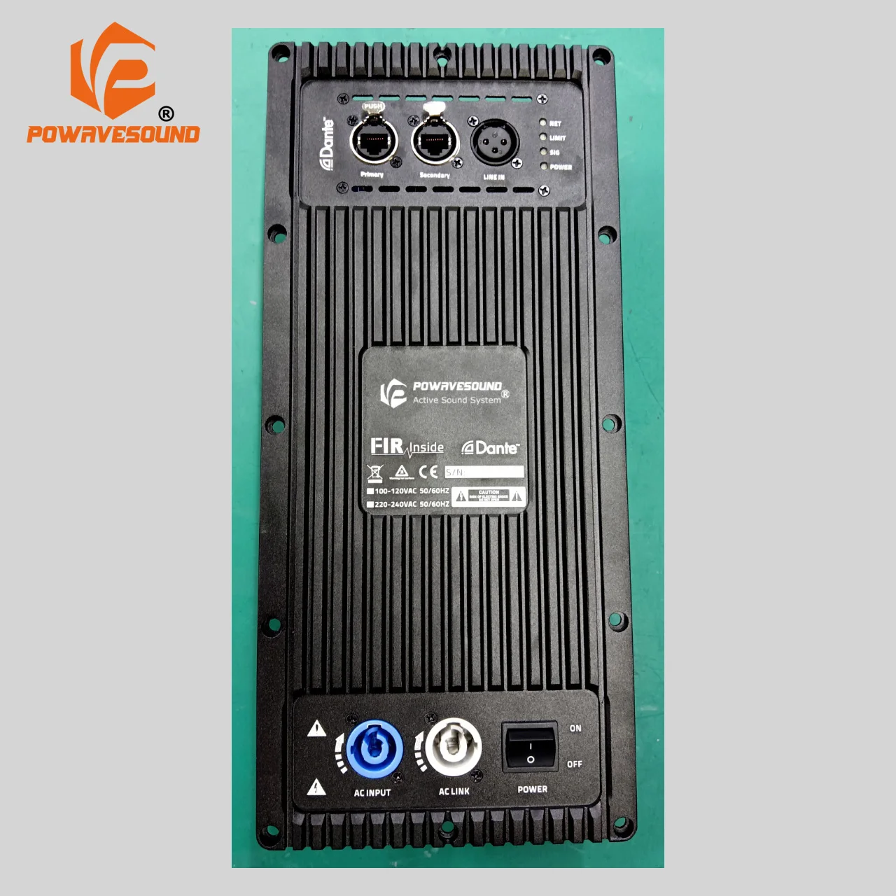 Power amplifier module D class plate board with dante card control audio processor speaker subwoofer active array sound system