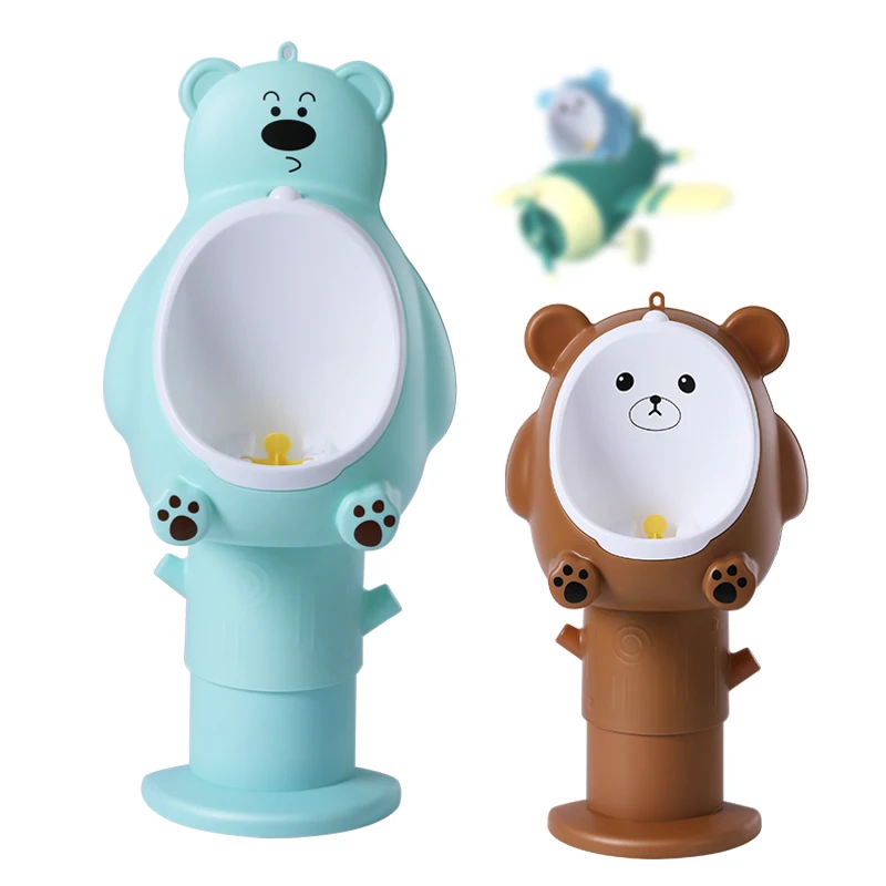 Boy toilet PP Adjustable cute height stereo wall mounted kids training toilet Plastic Cartoon Boy Urinal Adjustable Baby Toilet