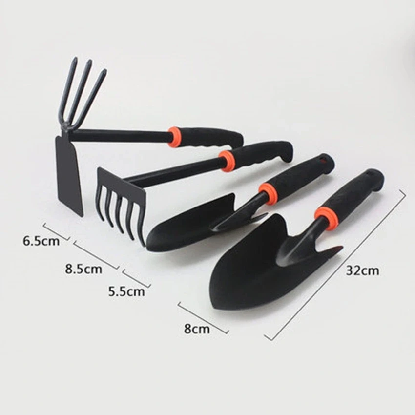 High Quality 4 Piece Customize Gift Carbon Steel Mini Trowel Digging Hoe Garden Hand Tool Set