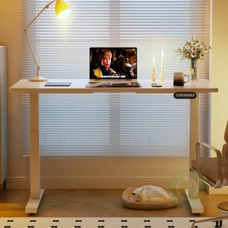 Electric Office Desk Convertible Ergonomic Metal Strong Smart Sit To Stand Up Lifting Column Computer Adjustable Height Table