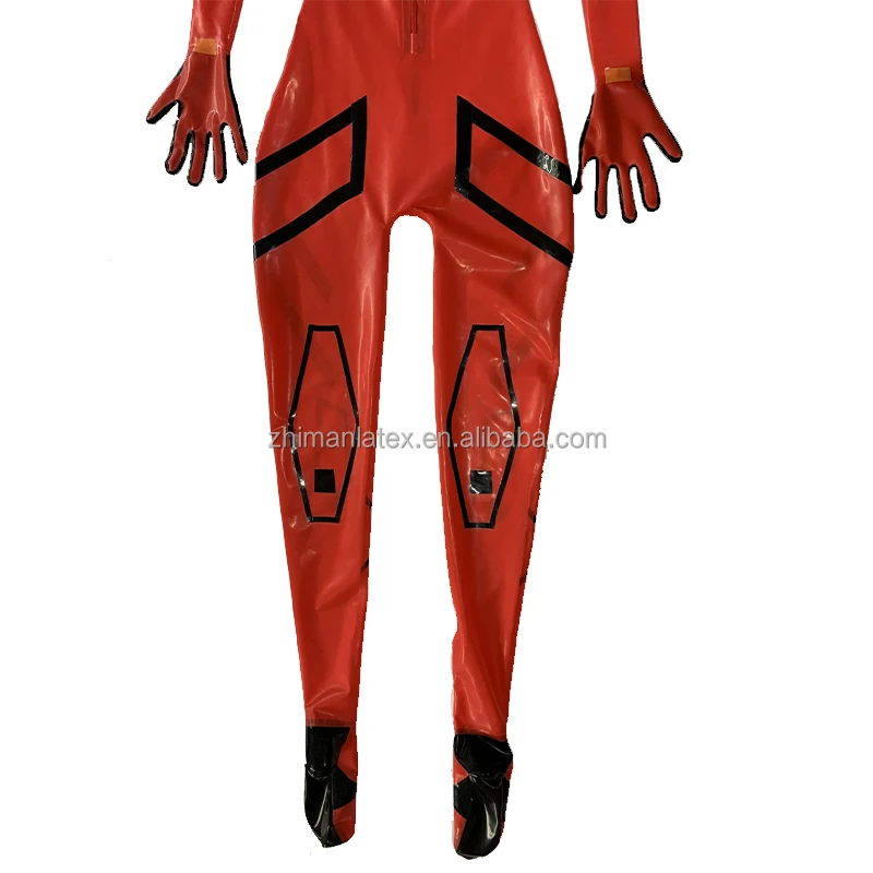 Latex Anime Cosplay EVA Suit Costume Custom Latex Zentai Catsuit Japanese Anime Suit Unisex Rubber Zentai