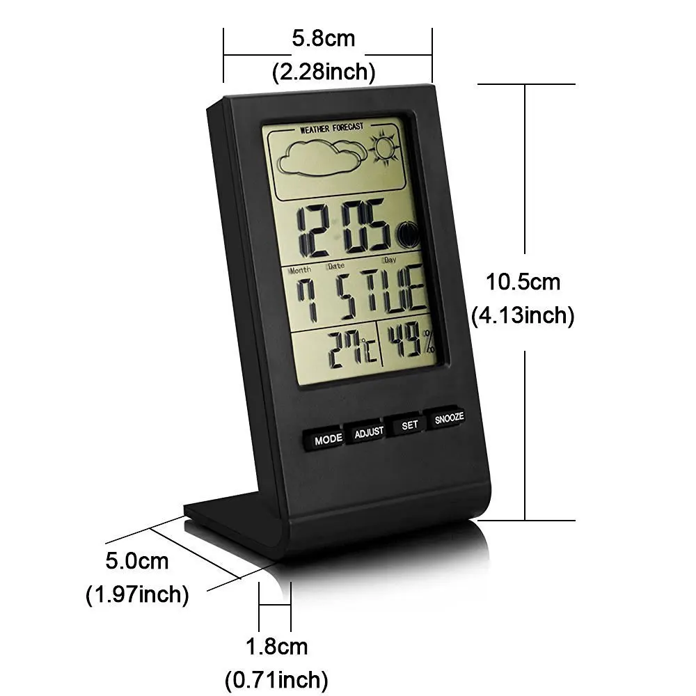 Factory Price High Quality Indoor Outdoor Thermometer Hygrometer Wireless Weather station With Digital Clock
