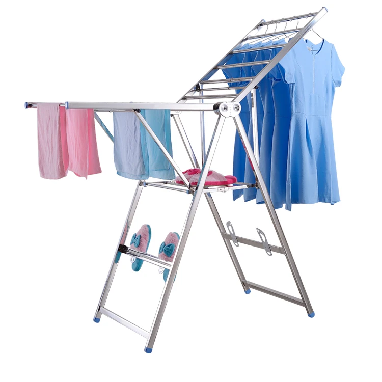 Cheap Price Outdoor Cloth Racks Metal Clothing Hangers Foldable Stainless Steel Clothes Drying Racks
