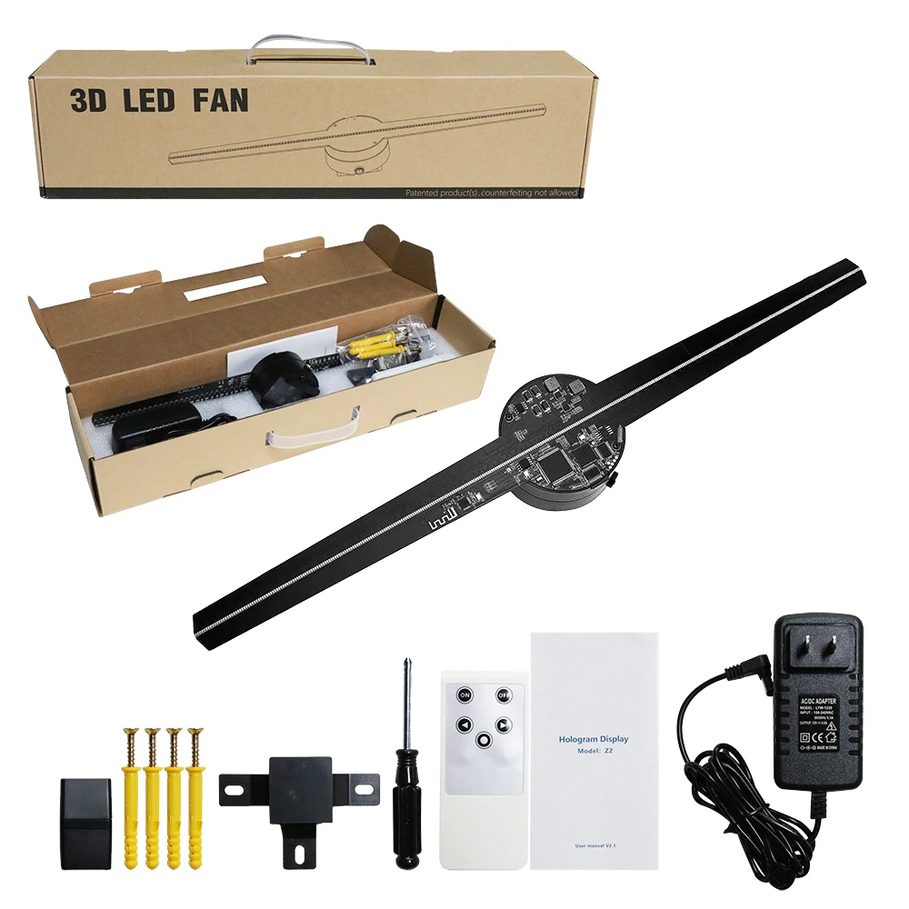 42cm 3D Hologram 3D LED advertising projector digital signage equipment holographic led fan display video wall for Outdoor using