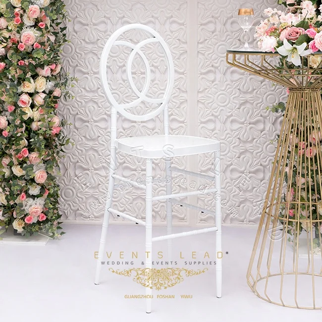 Stylish And Exquisite White Metal counter stools Hot Selling Wedding Bar Chair Stool Modern