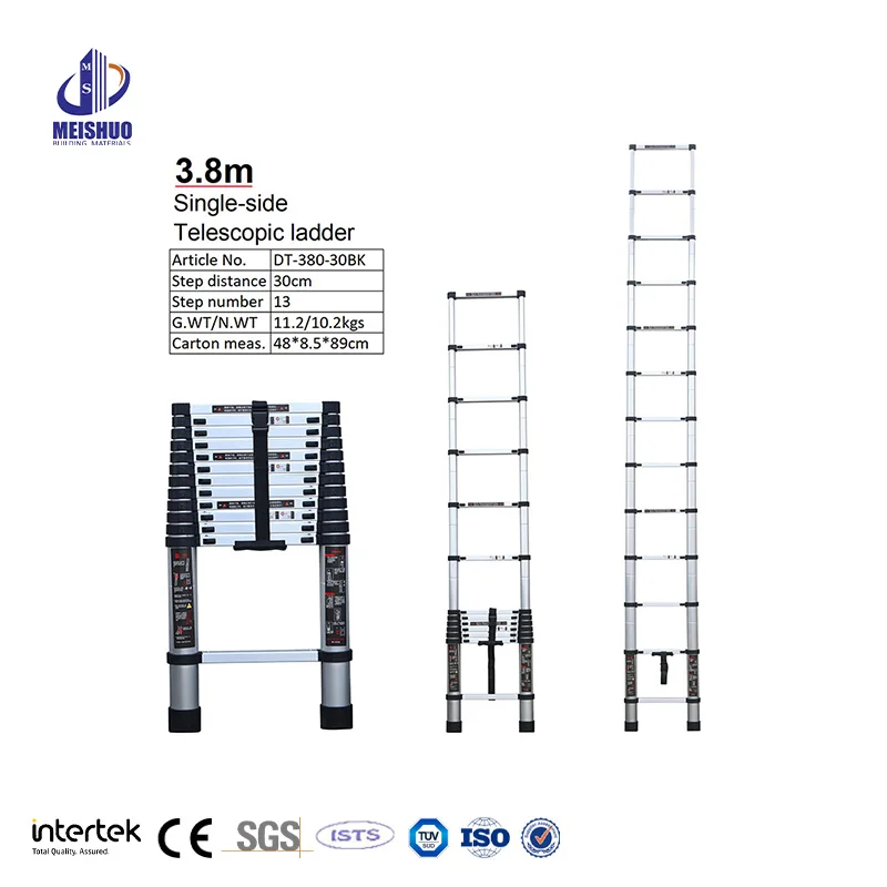ladder 3.8m super aluminium telescopic ladder with soft close system EN131-6 ANSI Warenwet AS/NZS CAN3-Z11-M81